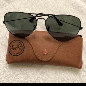 Ray van black polarized sunglasses